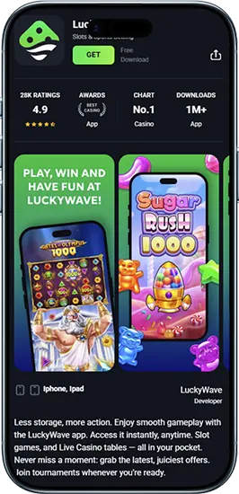 Installeer Lucky Wave Casino op je telefoon