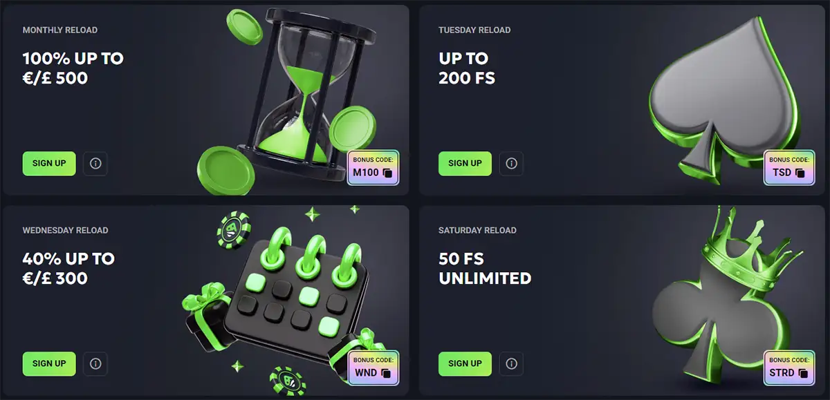 Speciale bonussen voor Luckywave Casino-spelers